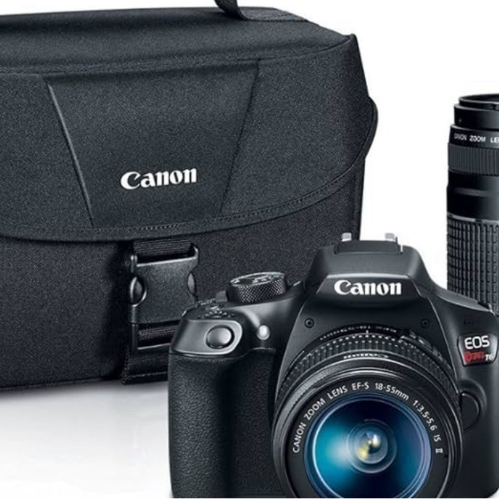 Canon EOS Rebel T6 Digital SLR with EF-S 18-55mm and EF 75-300mm Zoom Lenses